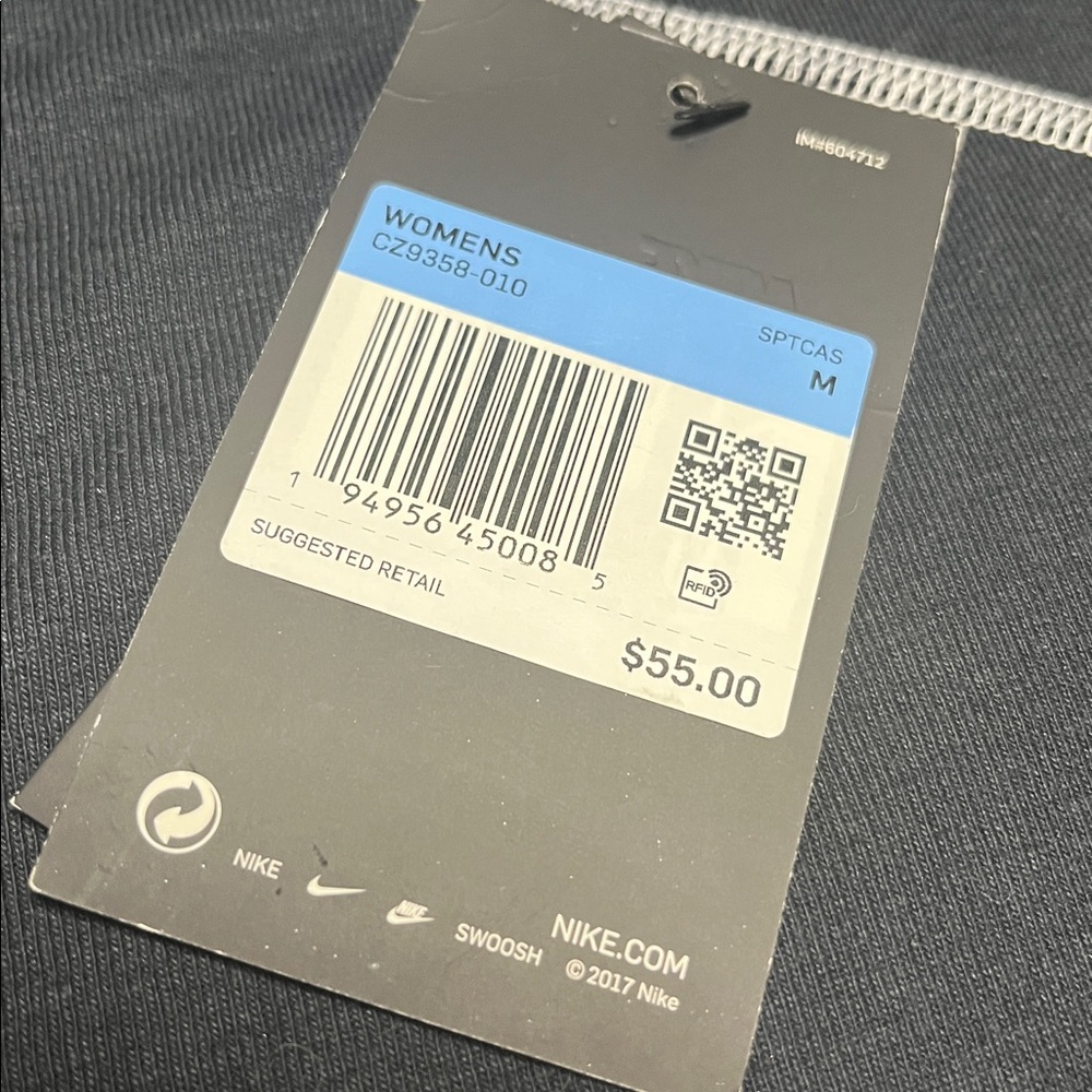 Nike Charcoal Tee with White Stripes NWT - Picture 3 of 5